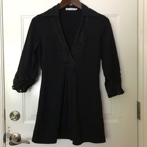 Anne Fontaine PALMIER Stretch Cotton Blouse Ruffle